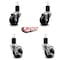 Service Caster 3'' Phenolic Wheel Swivel 1-3/4'' Expand Stem Caster Set 2 Brakes, 4PK SCC-EX20S314-PHS-2-TLB-2-134 - alternate 5